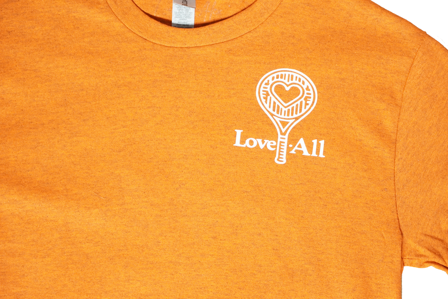 "Love All "Short Sleeve T-Shirt Orange