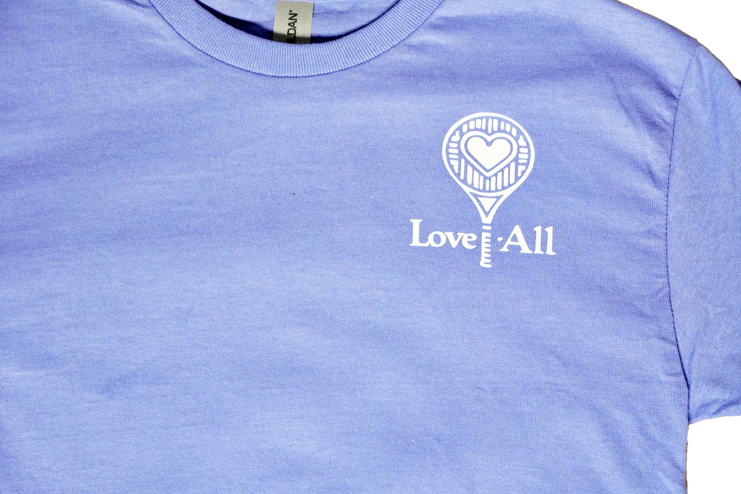 "Love All" Short Sleeve T-shirt Light Purple