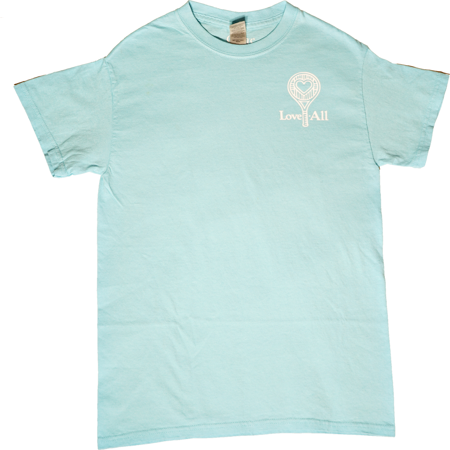 "Love All" Short Sleeve T-shirt Turquoise