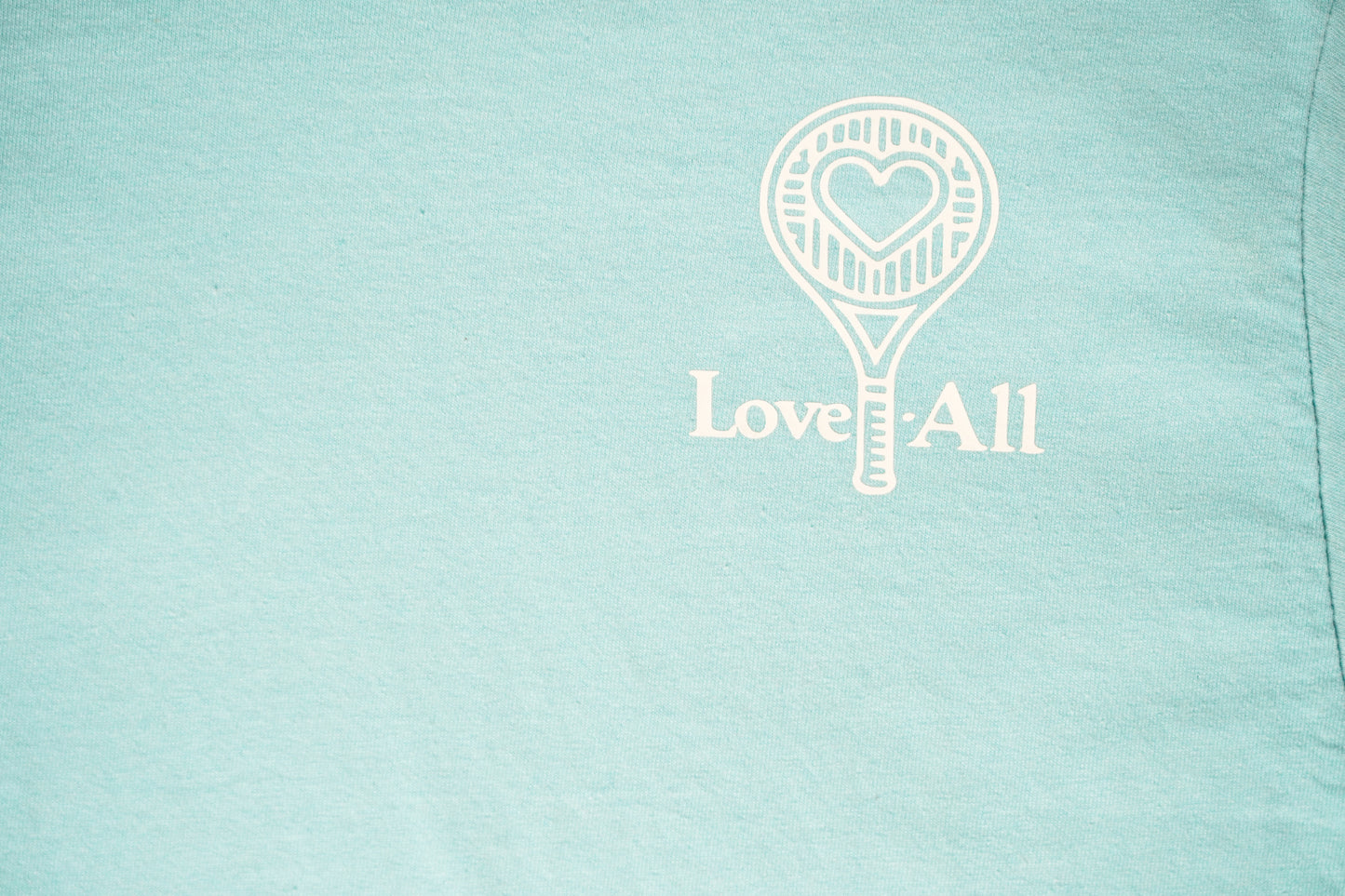 "Love All" Short Sleeve T-shirt Turquoise